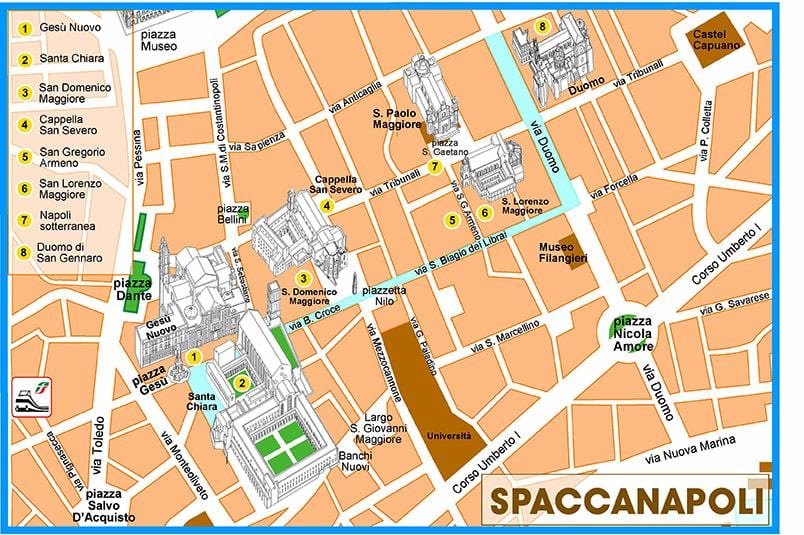 نقشه spaccanapoli ناپل